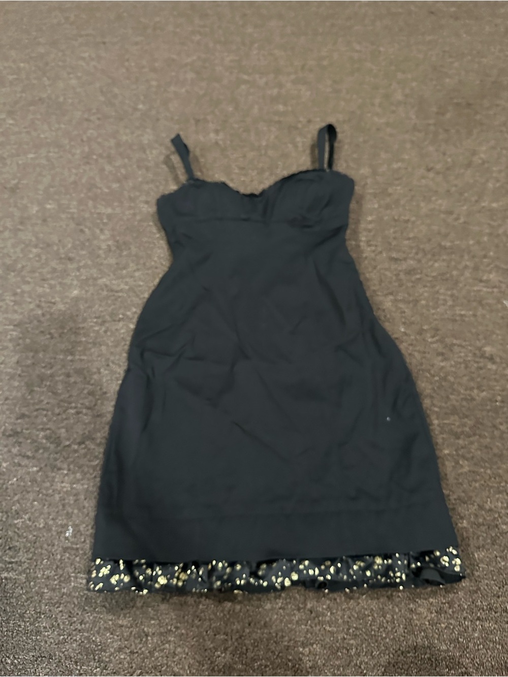 Guess Black Mini Dress with Gold-Accent Hem